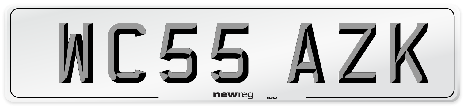 WC55 AZK Number Plate from New Reg